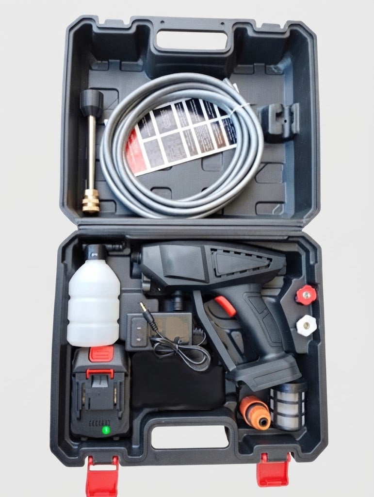 Hidrolavadora Inalámbrica a Batería con Maletín y Accesorios Completo